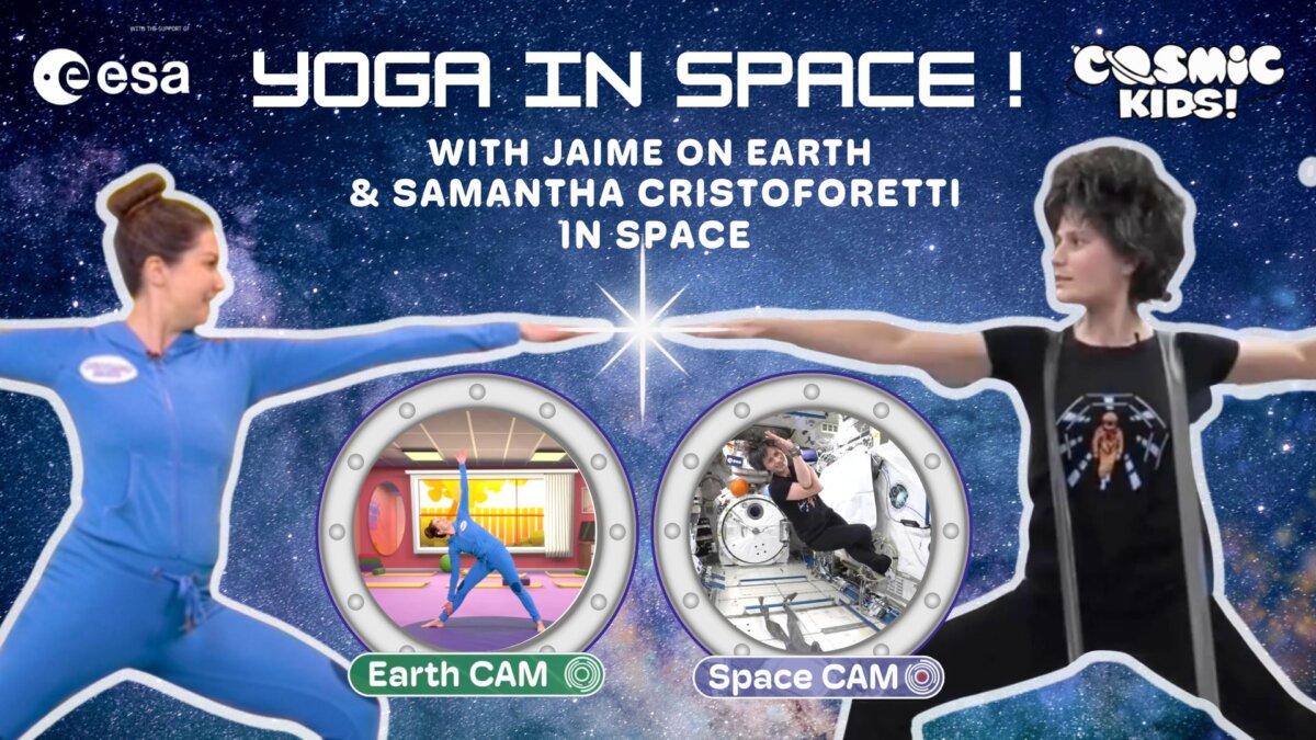 Astronaut does Cosmic Kids Yoga IN SPACE!